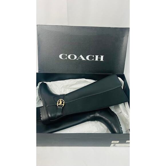 NWB! Coach Farrah Leather Boot Black 5 B (M) - Picture 8 of 12